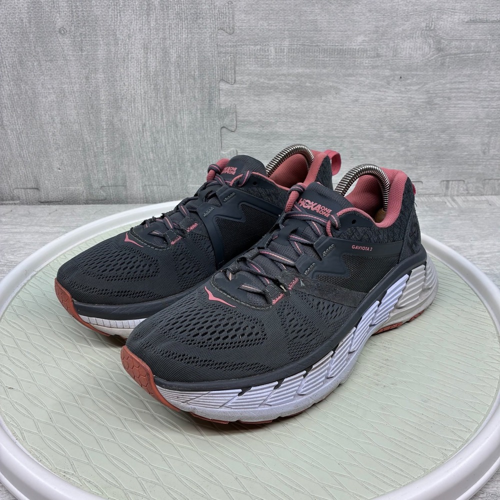 Hoka One One Gaviota 2 Running Shoes Women's 10 Gray Pink Athletic 1099630 DSLN